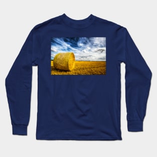 Harvest Time on The Lincolnshire Wolds Long Sleeve T-Shirt